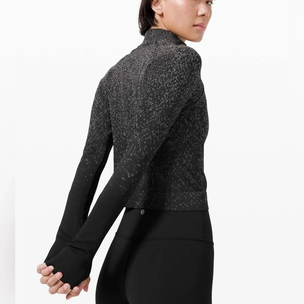 Lululemon Rest Less 1/2 Zip Dark Cast Longsleeve - Picture 2 of 6